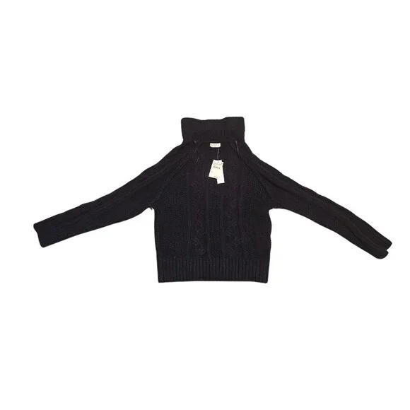 Sophie Rue Notch Cable Knit Pullover Sweater Size Large - Picture 5 of 9